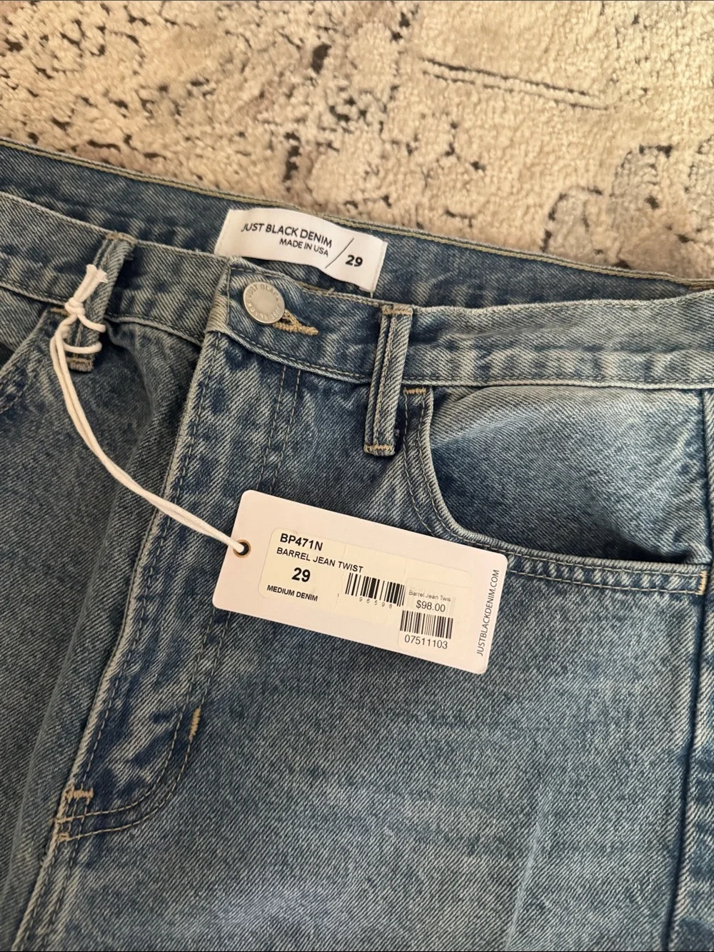 NWT Just Black Denim barrel jeans - Picture 5 of 8